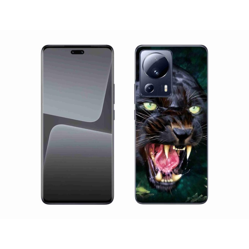 Gelový kryt mmCase na mobil Xiaomi 13 Lite - rozzuřený černý panter