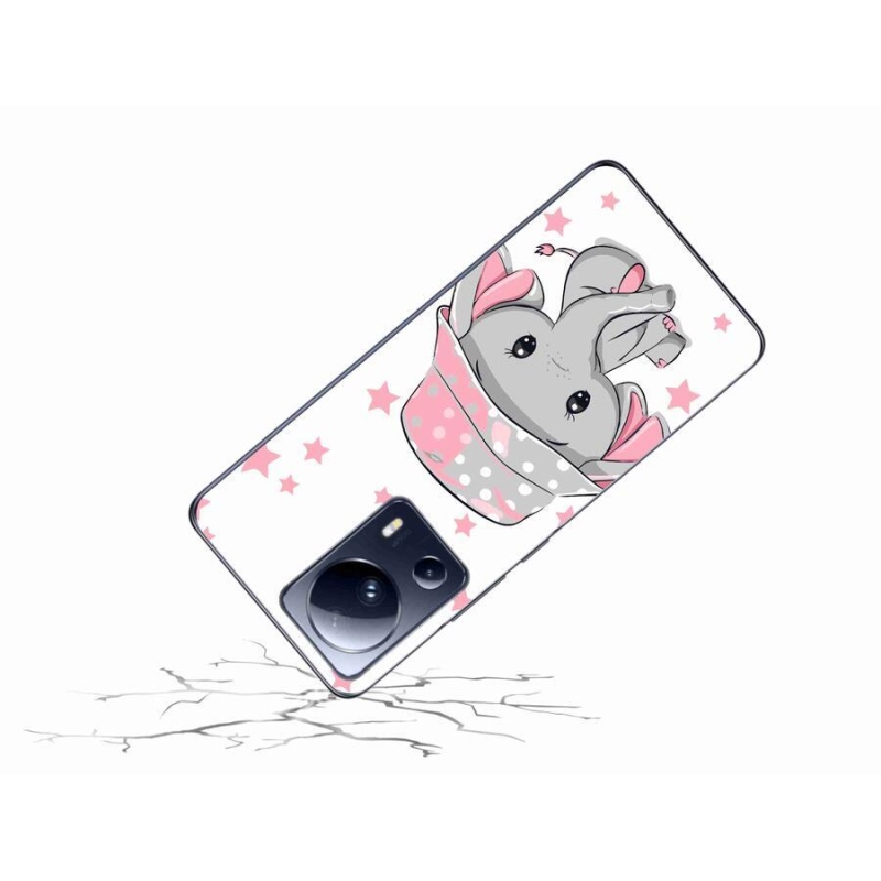 Gelový kryt mmCase na mobil Xiaomi 13 Lite - růžový slon