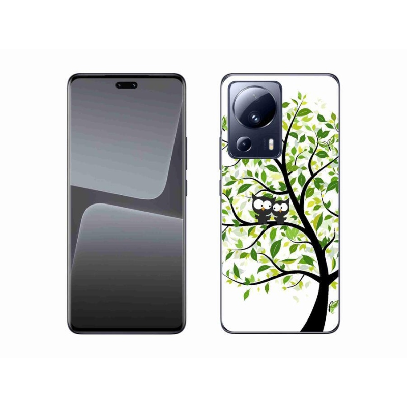 Gelový kryt mmCase na mobil Xiaomi 13 Lite - sovičky na stromě