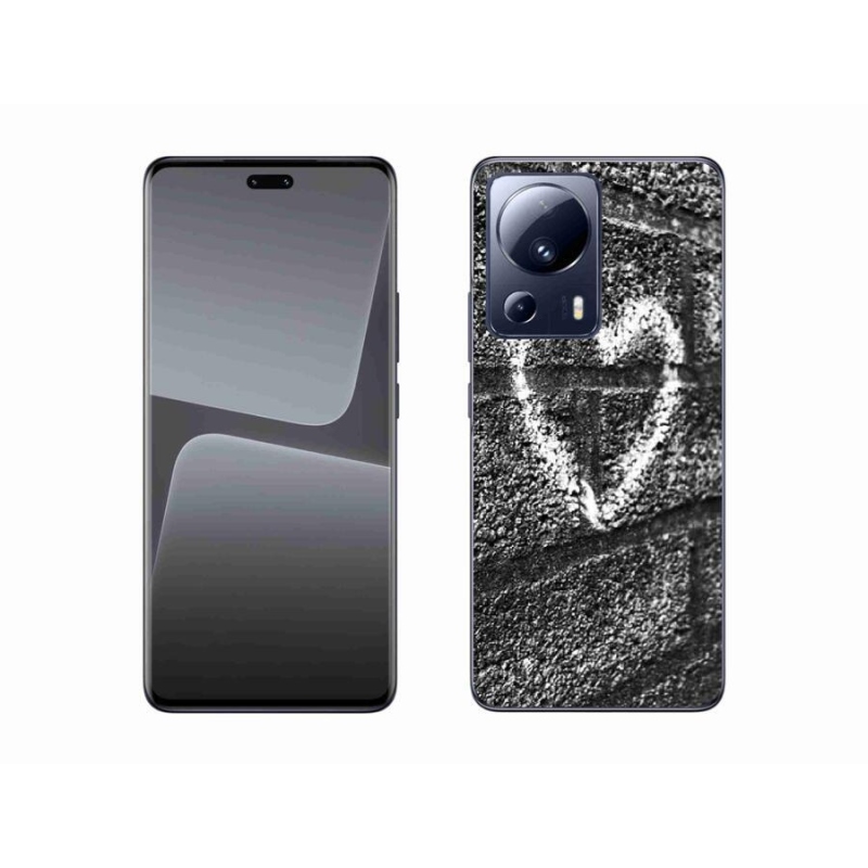 Gelový kryt mmCase na mobil Xiaomi 13 Lite - srdce na zdi