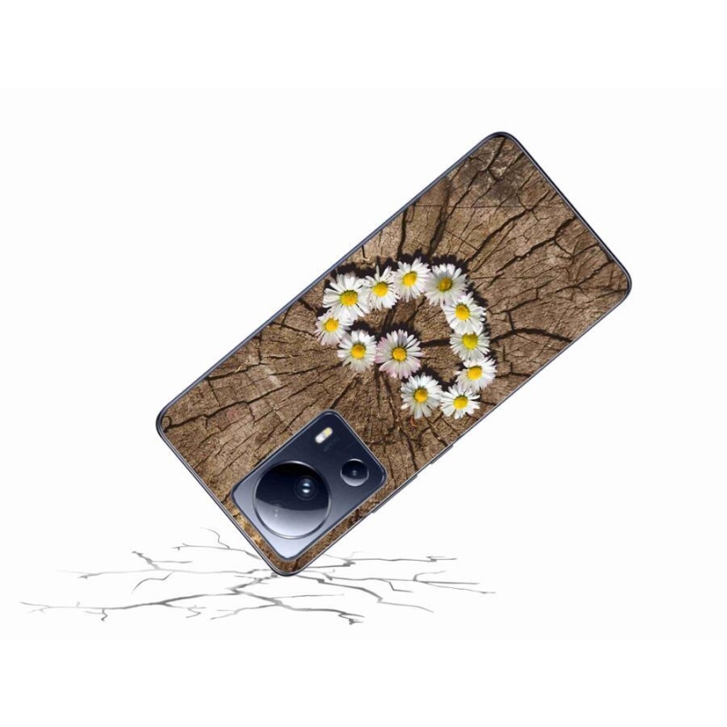 Gelový kryt mmCase na mobil Xiaomi 13 Lite - srdce z kopretin