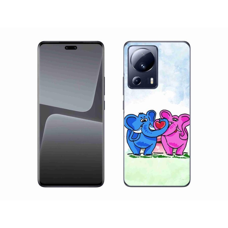 Gelový kryt mmCase na mobil Xiaomi 13 Lite - zamilovaní sloni