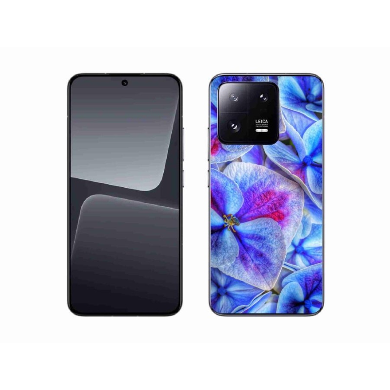 Gelový kryt mmCase na mobil Xiaomi 13 - modré květy 1