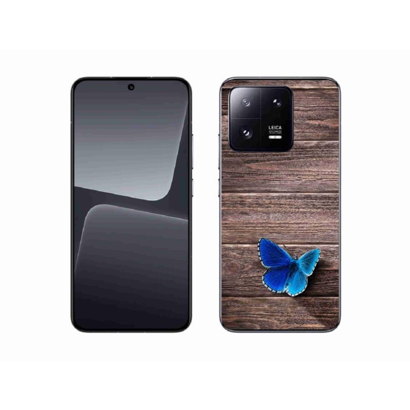Gelový kryt mmCase na mobil Xiaomi 13 - modrý motýl 1