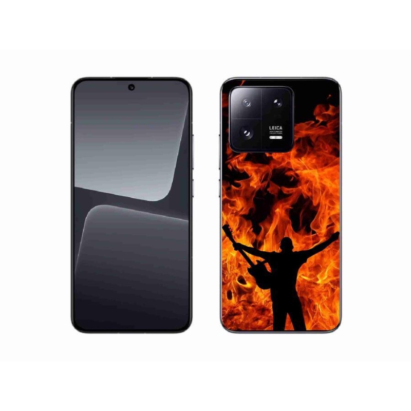 Gelový kryt mmCase na mobil Xiaomi 13 - muzikant a oheň
