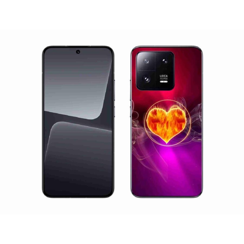 Gelový kryt mmCase na mobil Xiaomi 13 - ohnivé srdce