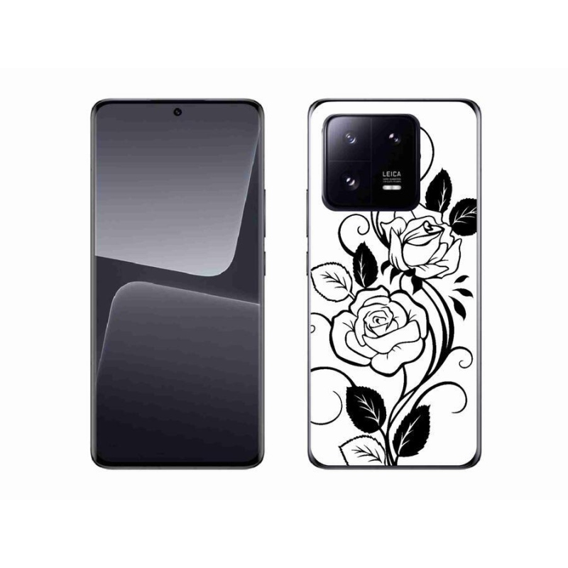 Gelový kryt mmCase na mobil Xiaomi 13 Pro - černobílá růže