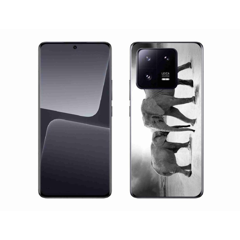 Gelový kryt mmCase na mobil Xiaomi 13 Pro - černobílí sloni
