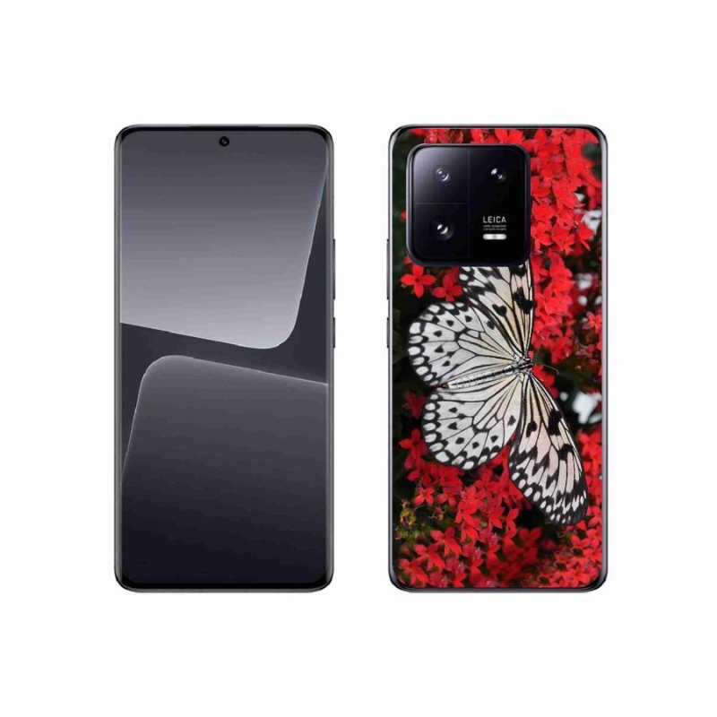 Gelový kryt mmCase na mobil Xiaomi 13 Pro - černobílý motýl 1