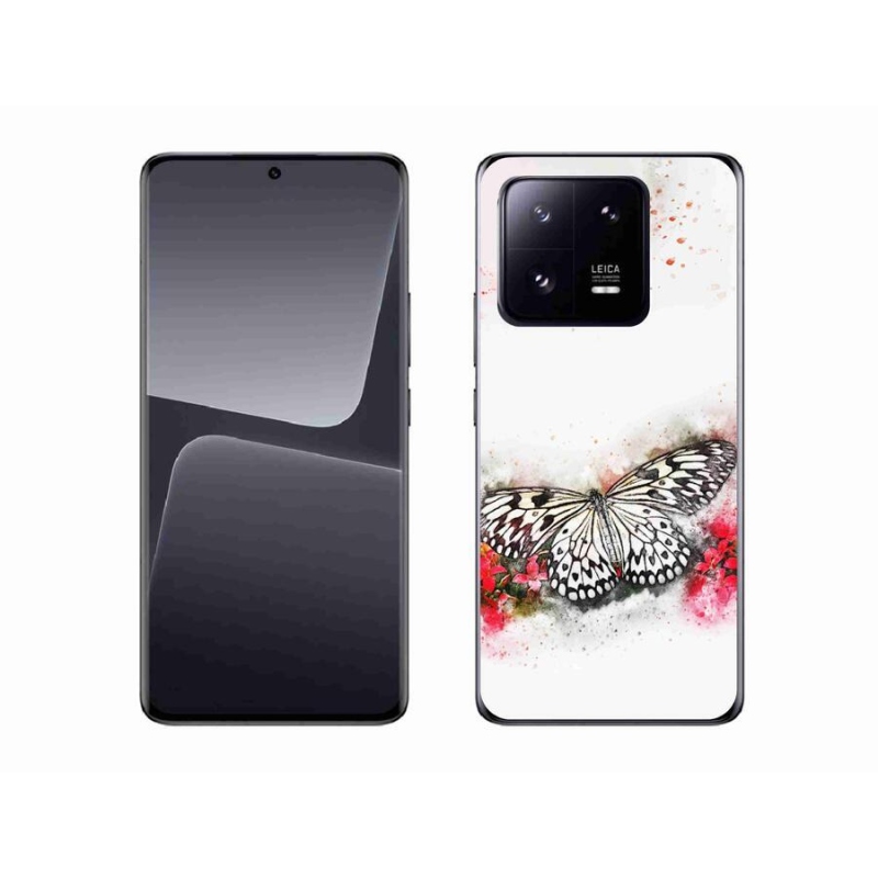 Gelový kryt mmCase na mobil Xiaomi 13 Pro - černobílý motýl