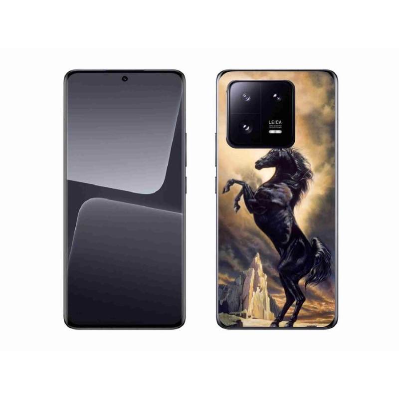 Gelový kryt mmCase na mobil Xiaomi 13 Pro - černý kreslený kůň