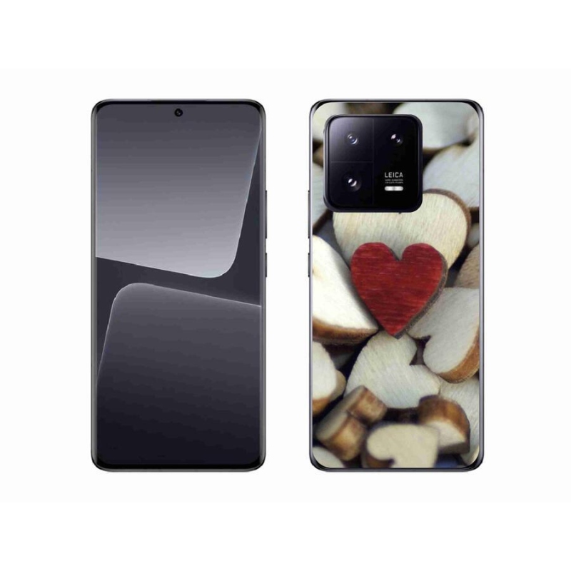 Gelový kryt mmCase na mobil Xiaomi 13 Pro - gravírované červené srdce