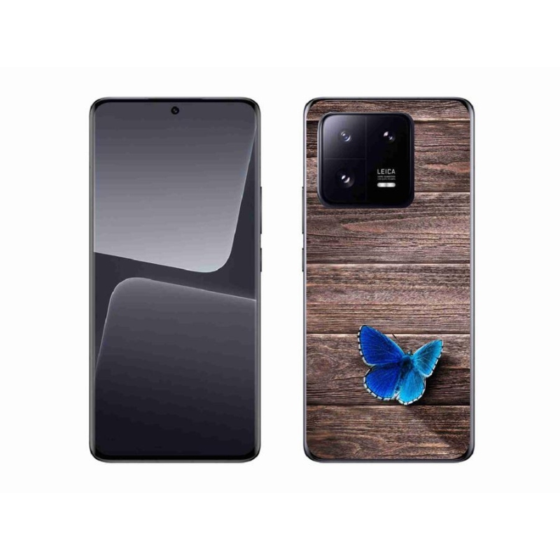 Gelový kryt mmCase na mobil Xiaomi 13 Pro - modrý motýl 1