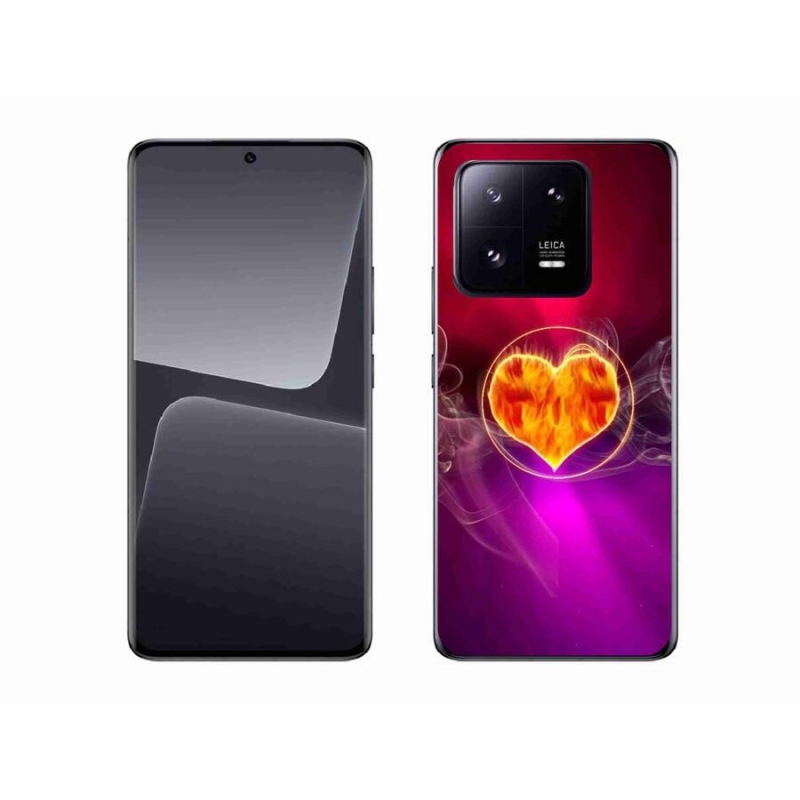 Gelový kryt mmCase na mobil Xiaomi 13 Pro - ohnivé srdce