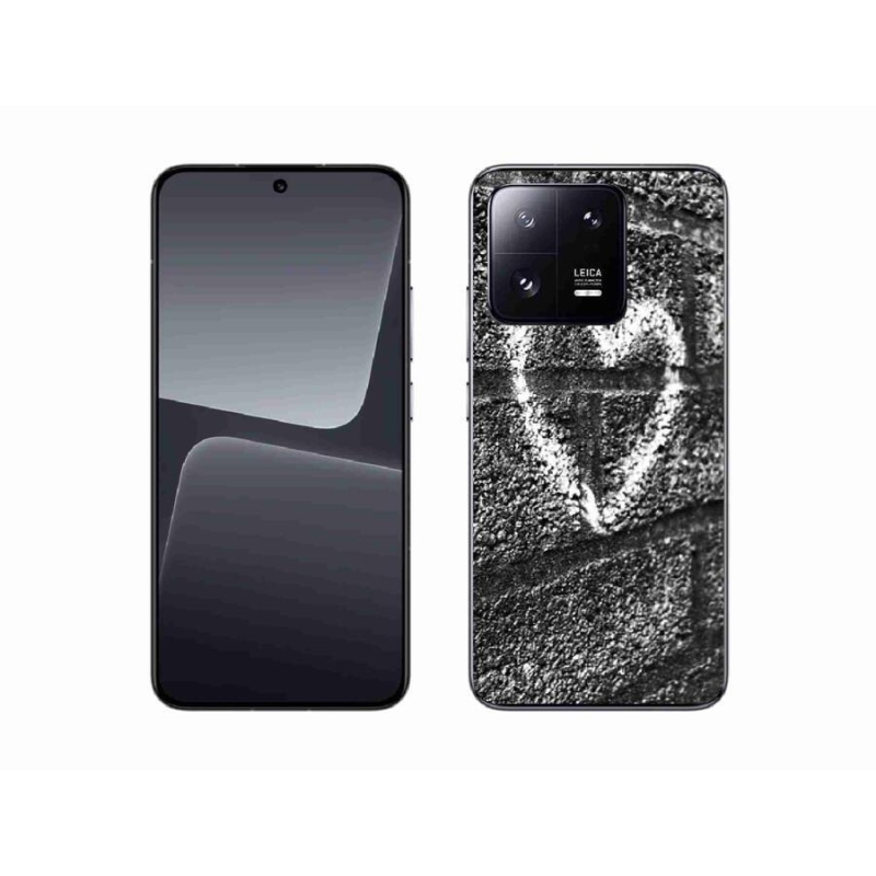 Gelový kryt mmCase na mobil Xiaomi 13 - srdce na zdi