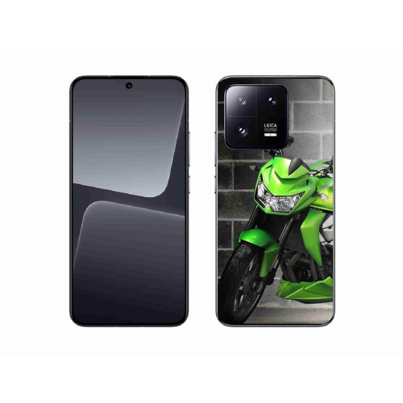 Gelový kryt mmCase na mobil Xiaomi 13 - zelená motorka