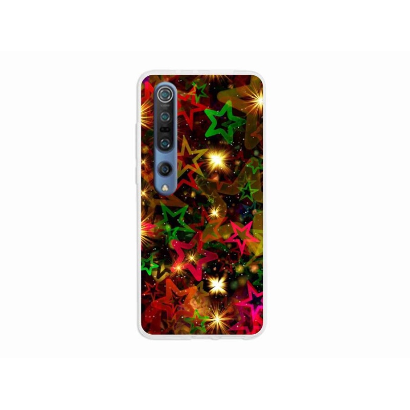 Gelový kryt mmCase na mobil Xiaomi Mi 10 - barevné hvězdičky