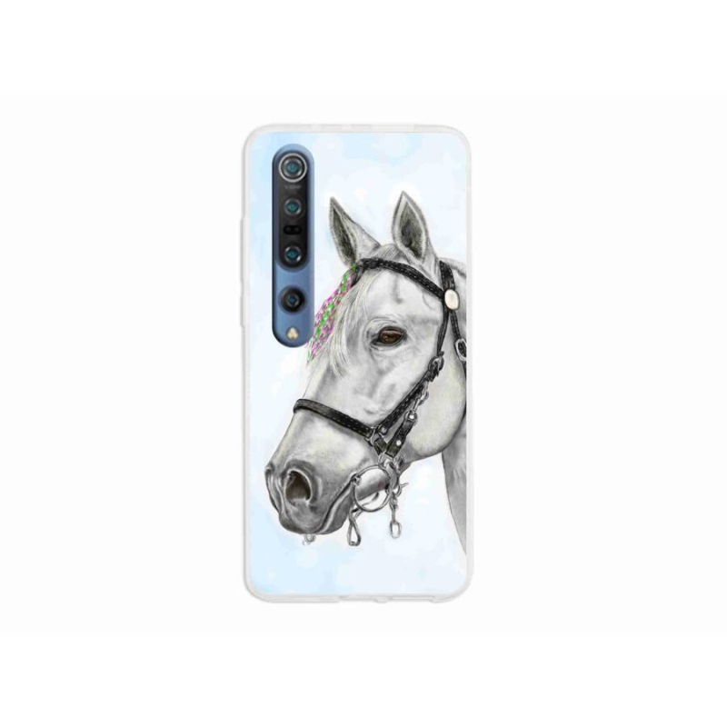 Gelový kryt mmCase na mobil Xiaomi Mi 10 - bílý kůň 1