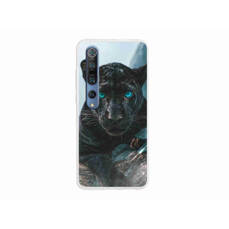 Gelový kryt mmCase na mobil Xiaomi Mi 10 - černý panter