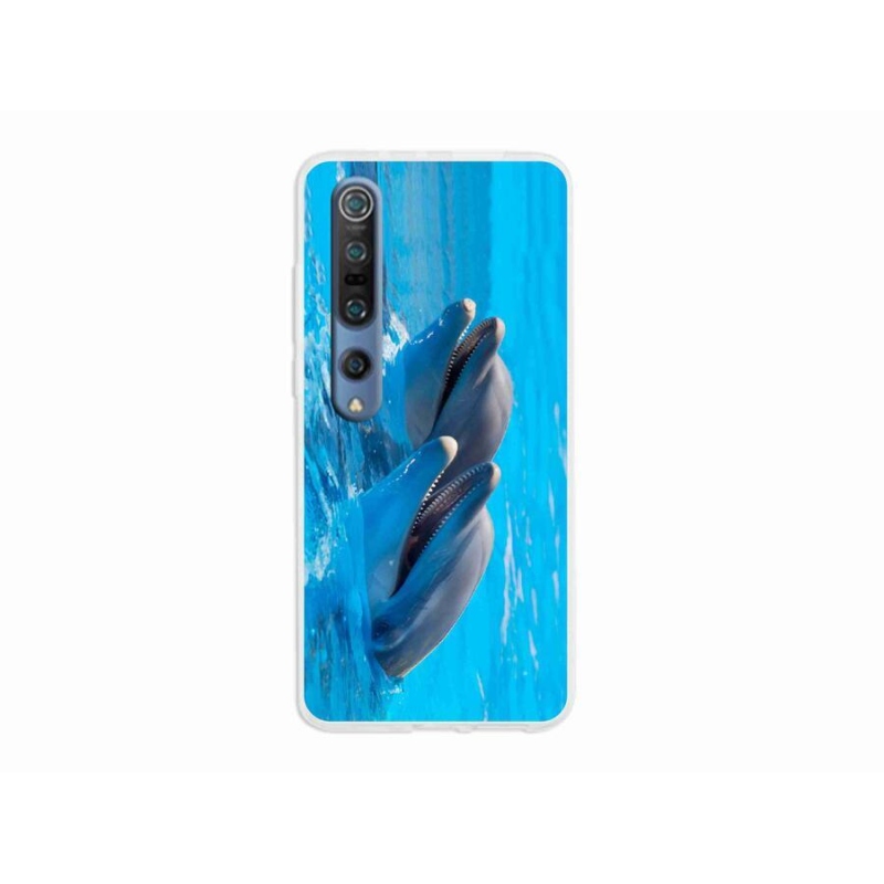 Gelový kryt mmCase na mobil Xiaomi Mi 10 - delfíni