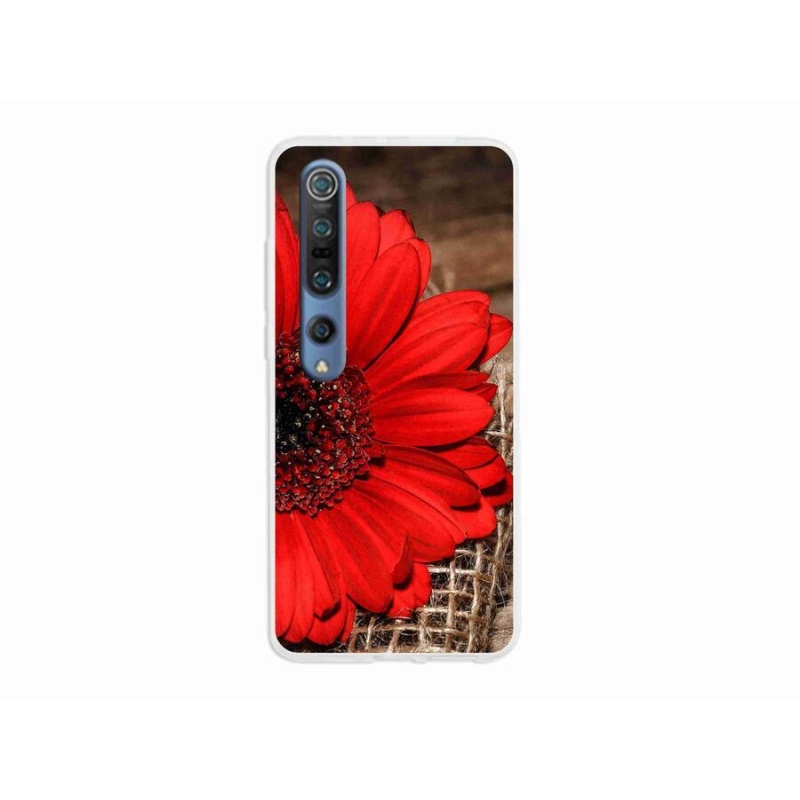 Gelový kryt mmCase na mobil Xiaomi Mi 10 - gerbera