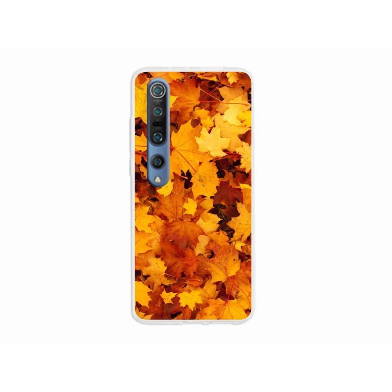 Gelový kryt mmCase na mobil Xiaomi Mi 10 - javorové listy