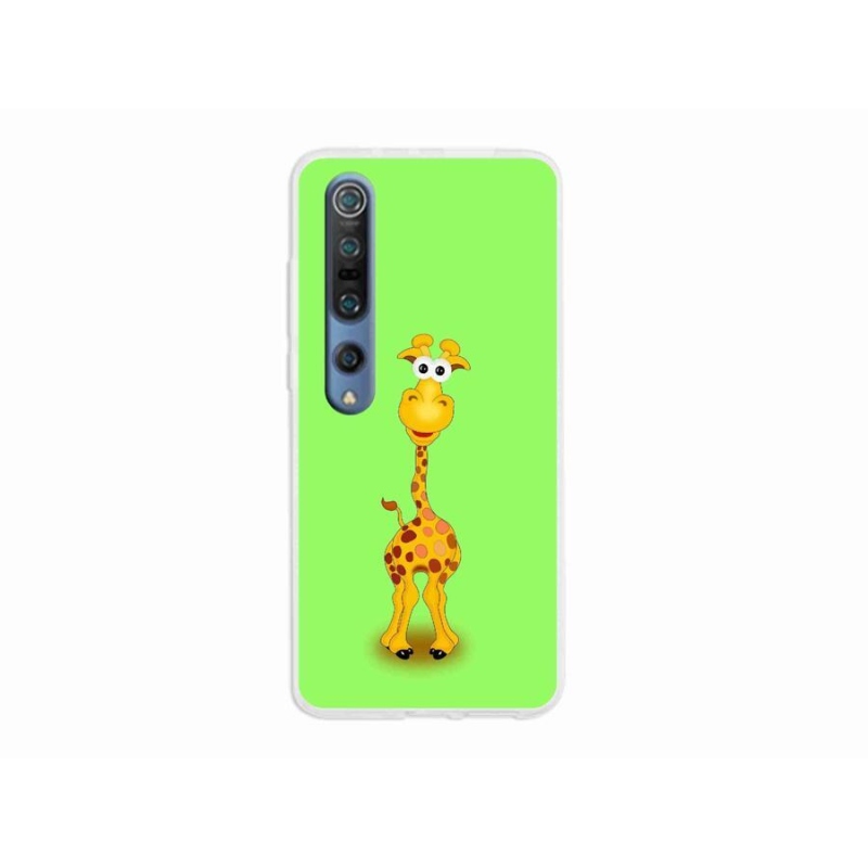 Gelový kryt mmCase na mobil Xiaomi Mi 10 - kreslená žirafa