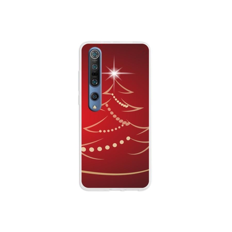 Gelový kryt mmCase na mobil Xiaomi Mi 10 - kreslený vánoční stromek