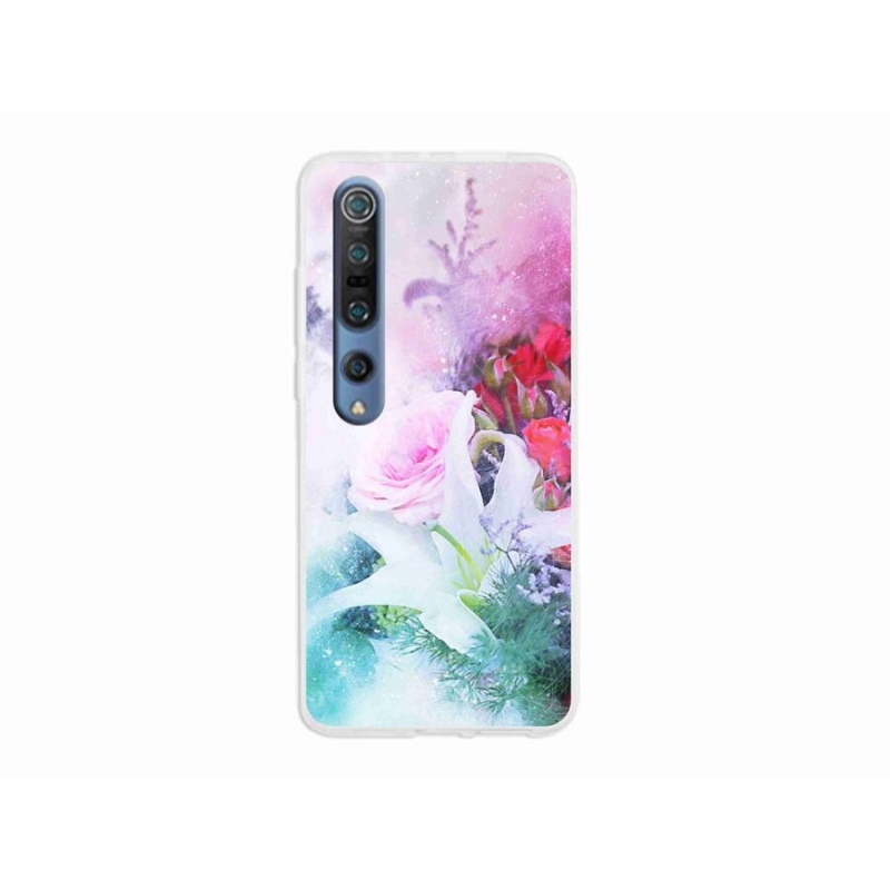 Gelový kryt mmCase na mobil Xiaomi Mi 10 - květiny 4