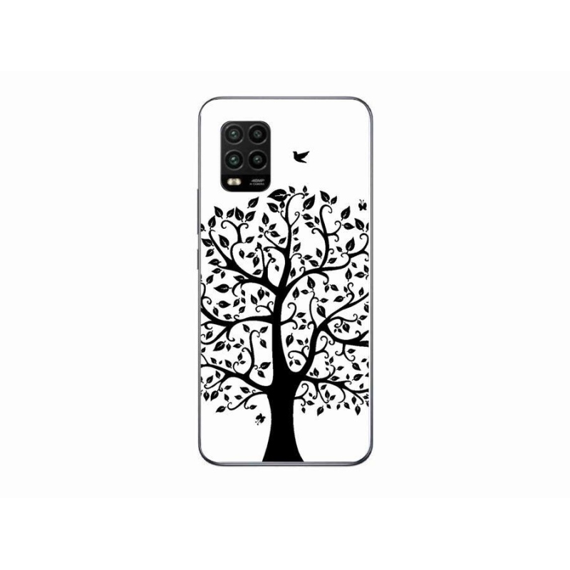 Gelový kryt mmCase na mobil Xiaomi Mi 10 Lite - černobílý strom