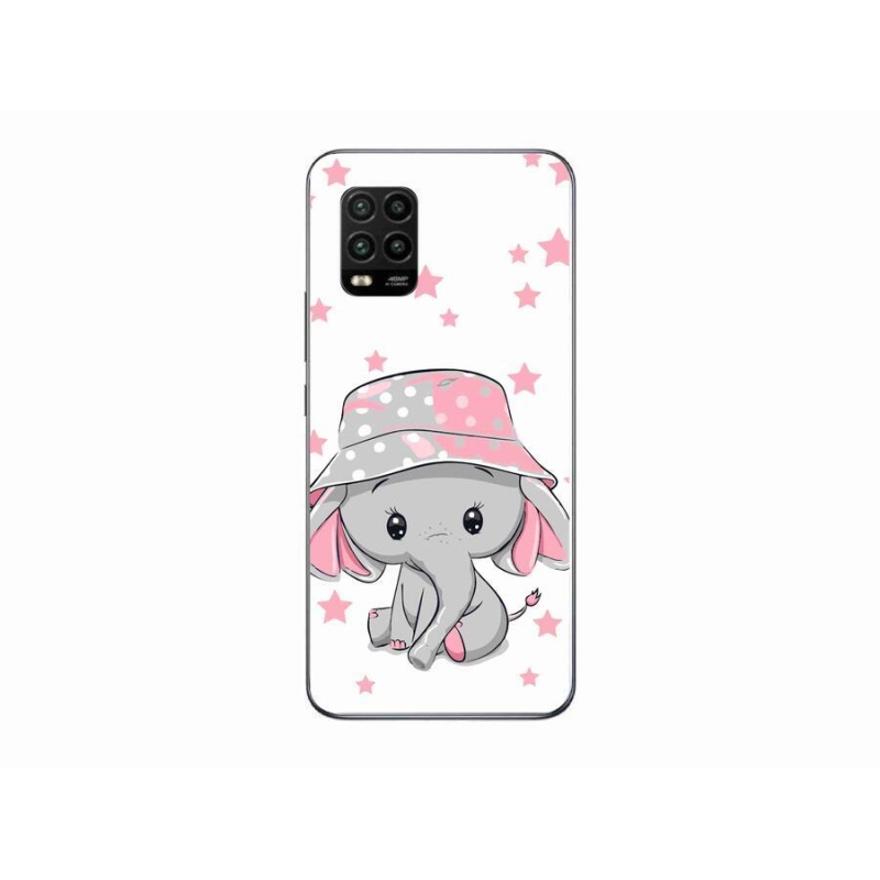 Gelový kryt mmCase na mobil Xiaomi Mi 10 Lite - růžový slon