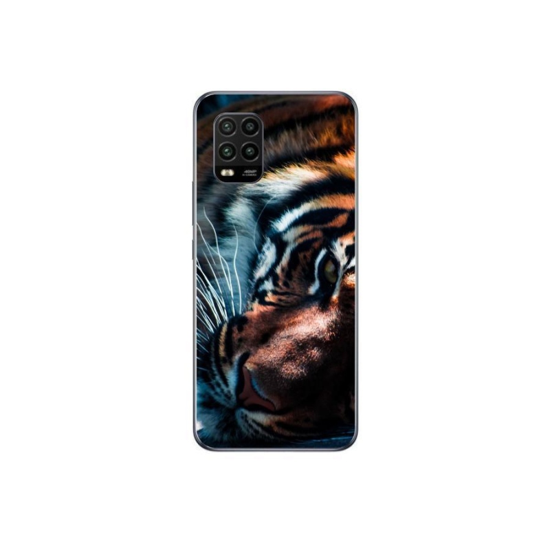 Gelový kryt mmCase na mobil Xiaomi Mi 10 Lite - tygří pohled