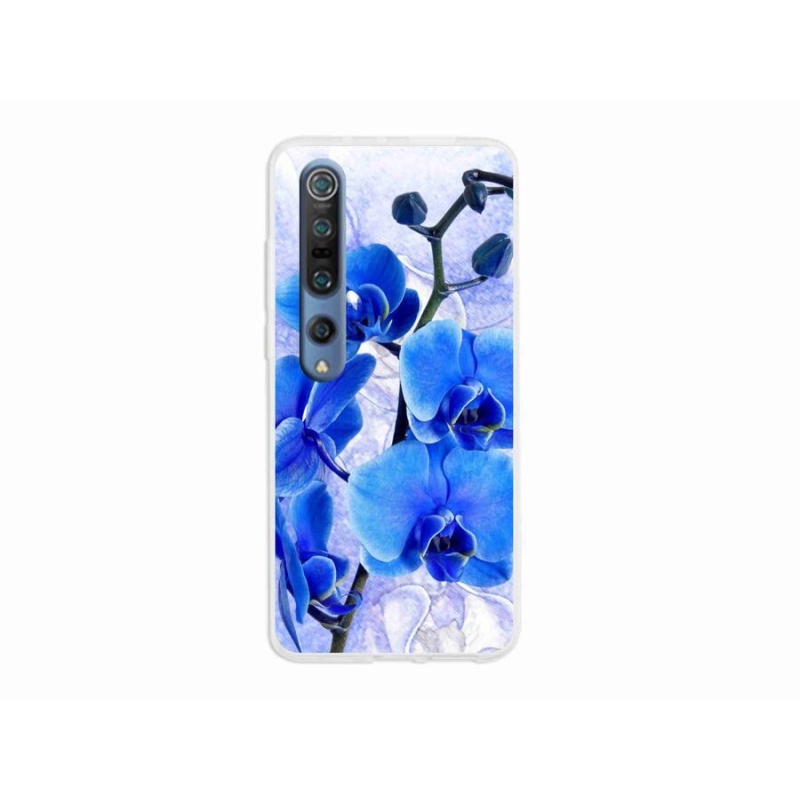 Gelový kryt mmCase na mobil Xiaomi Mi 10 - modré květy