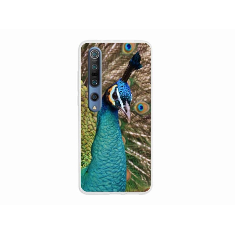 Gelový kryt mmCase na mobil Xiaomi Mi 10 - páv