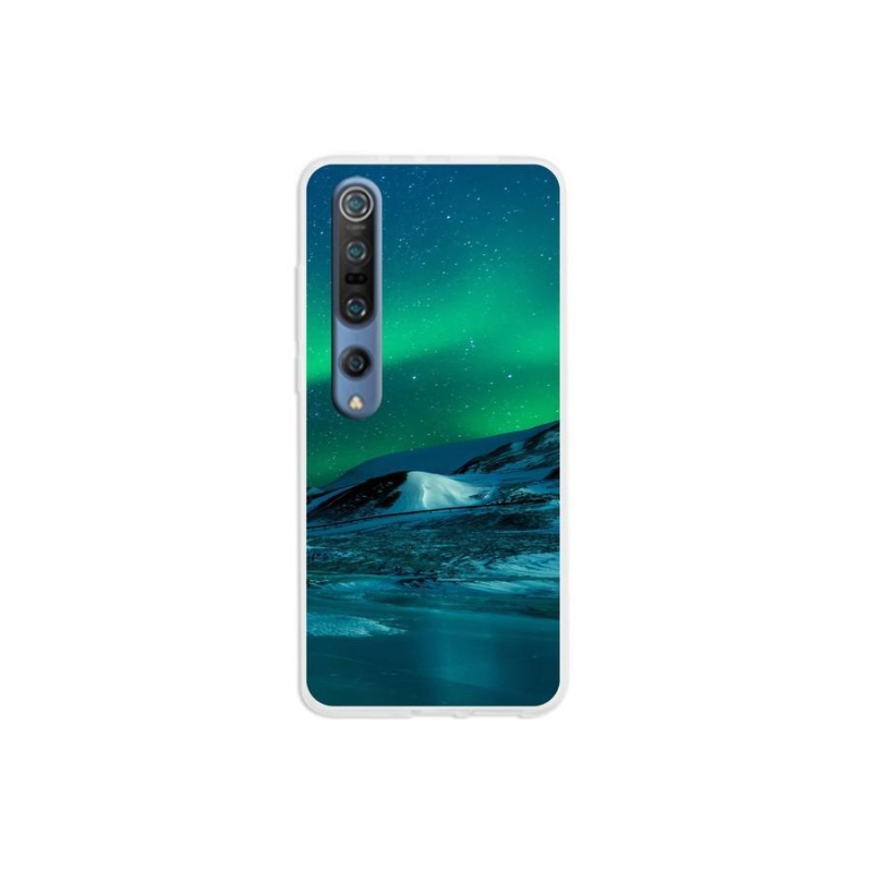 Gelový kryt mmCase na mobil Xiaomi Mi 10 - polární záře