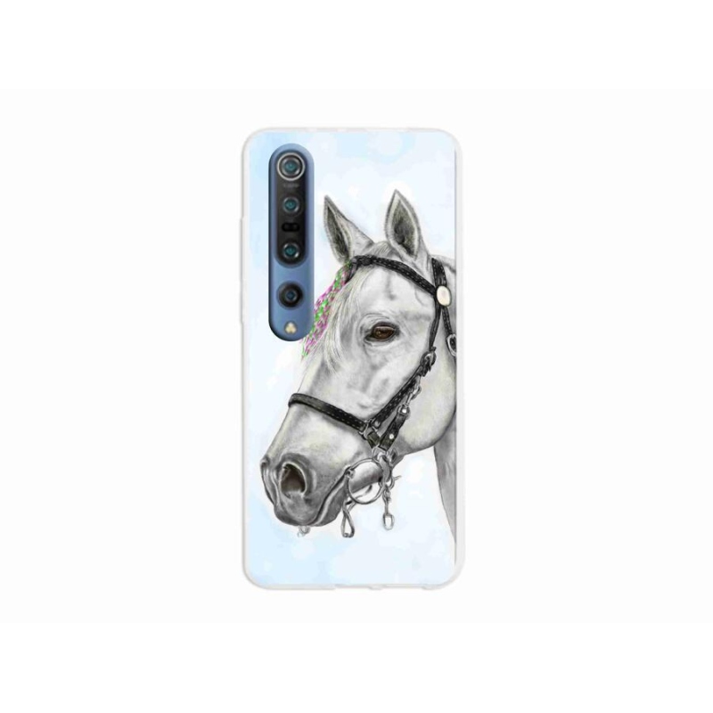 Gelový kryt mmCase na mobil Xiaomi Mi 10 Pro - bílý kůň 1