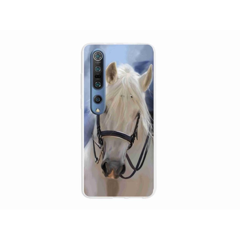 Gelový kryt mmCase na mobil Xiaomi Mi 10 Pro - bílý kůň