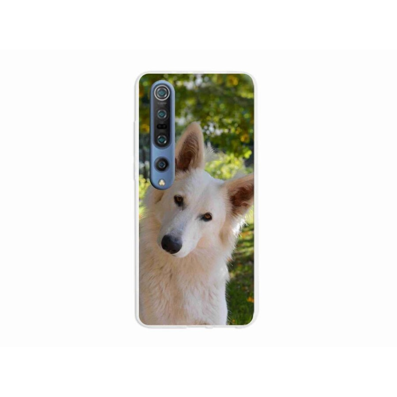 Gelový kryt mmCase na mobil Xiaomi Mi 10 Pro - bílý švýcarský ovčák 1