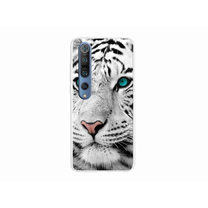 Gelový kryt mmCase na mobil Xiaomi Mi 10 Pro - bílý tygr