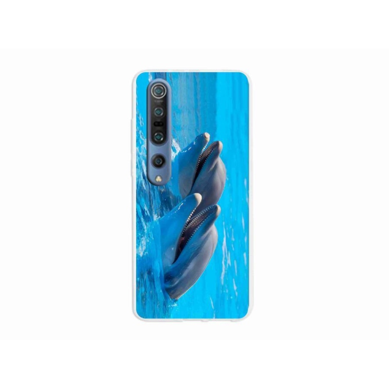 Gelový kryt mmCase na mobil Xiaomi Mi 10 Pro - delfíni