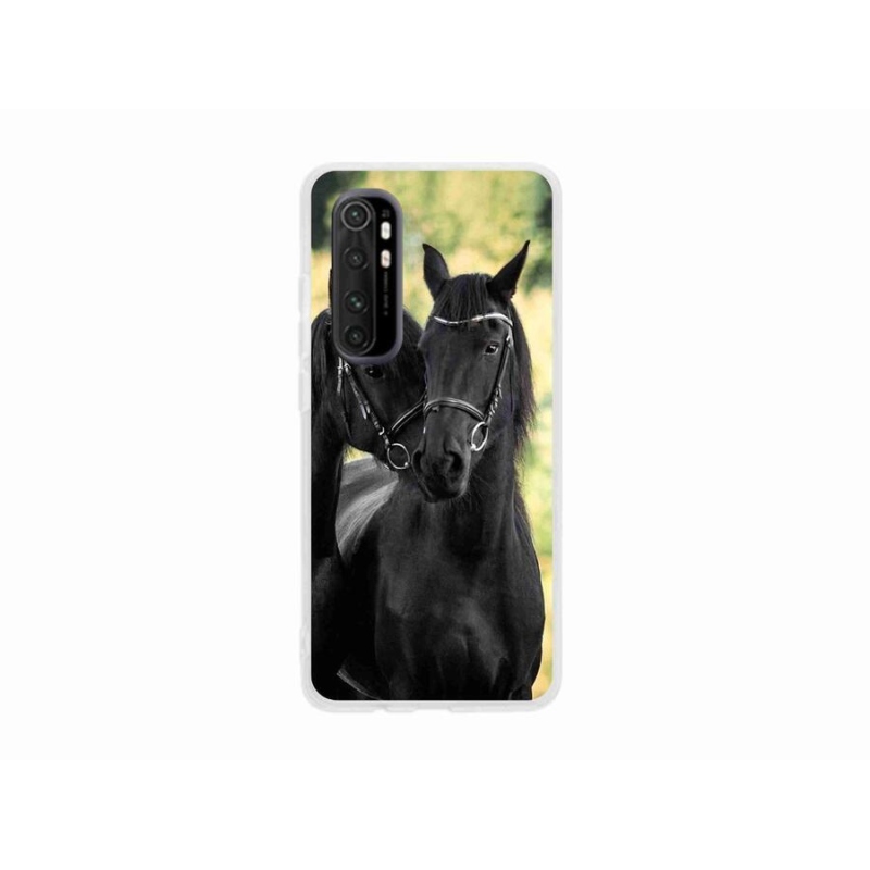 Gelový kryt mmCase na mobil Xiaomi Mi 10 Pro - dva černí koně