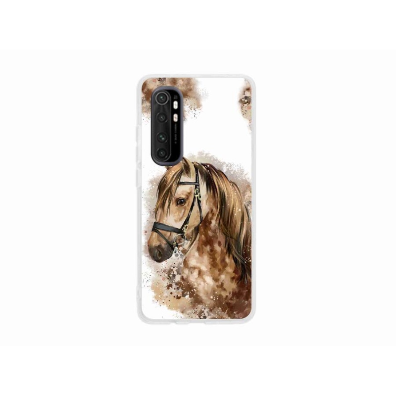 Gelový kryt mmCase na mobil Xiaomi Mi 10 Pro - hnědý kreslený kůň