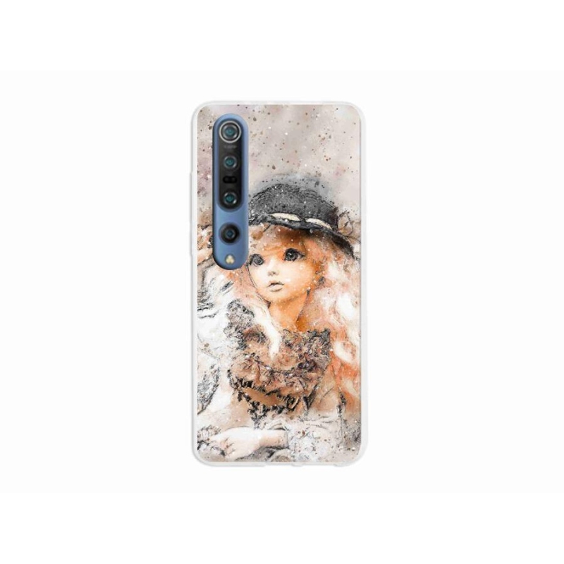 Gelový kryt mmCase na mobil Xiaomi Mi 10 Pro - holčička s kloboukem