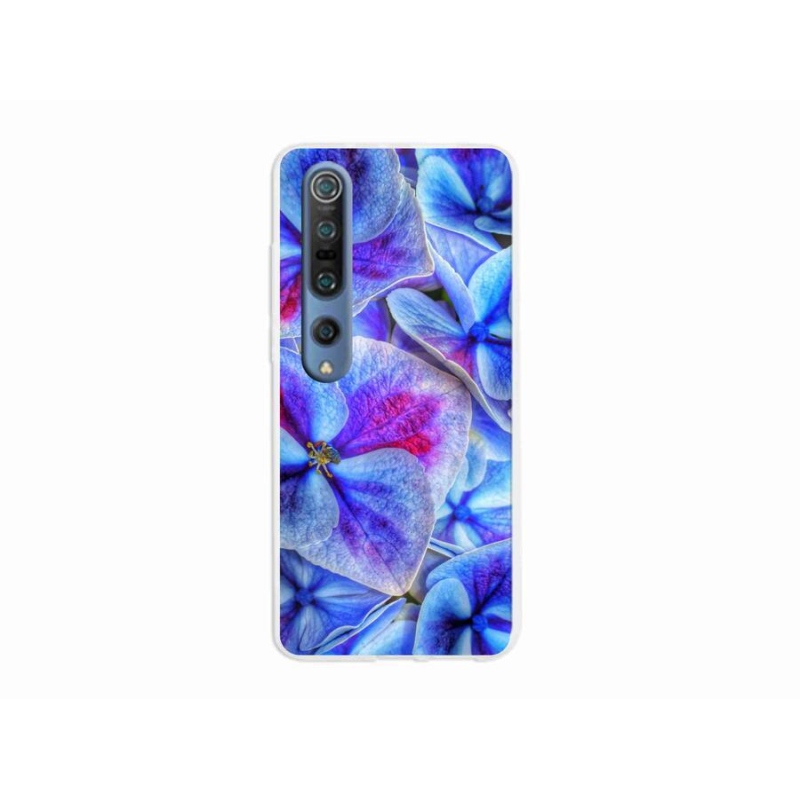 Gelový kryt mmCase na mobil Xiaomi Mi 10 Pro - modré květy 1