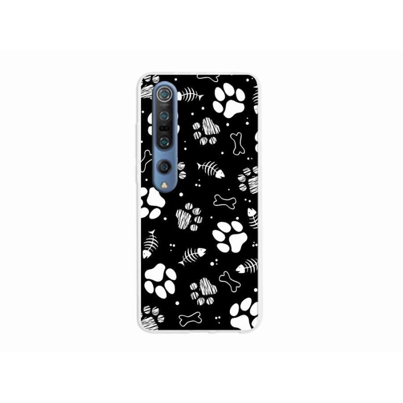 Gelový kryt mmCase na mobil Xiaomi Mi 10 Pro - psí tlapky
