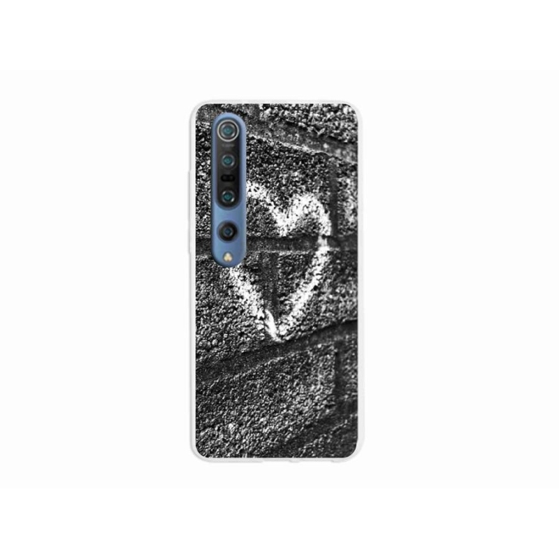 Gelový kryt mmCase na mobil Xiaomi Mi 10 Pro - srdce na zdi