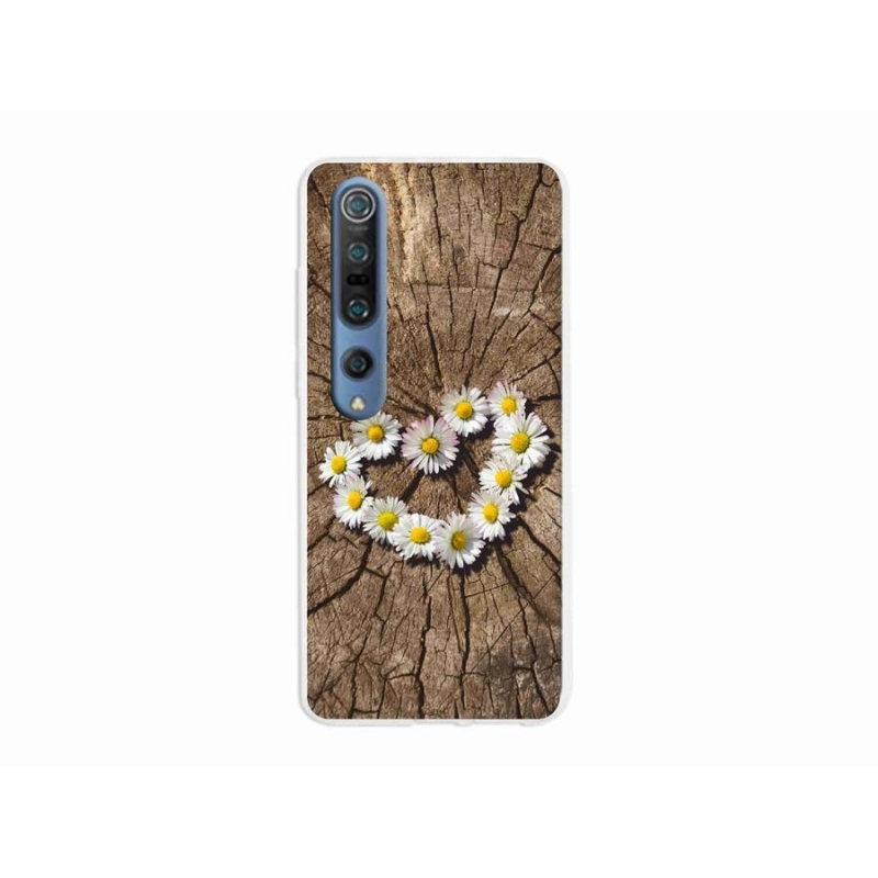 Gelový kryt mmCase na mobil Xiaomi Mi 10 Pro - srdce z kopretin
