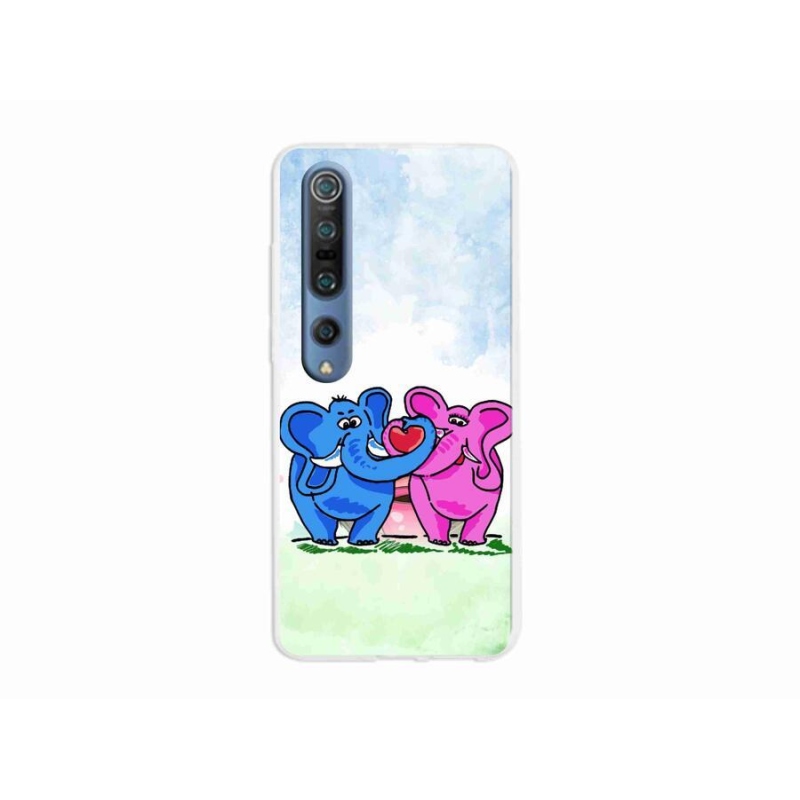 Gelový kryt mmCase na mobil Xiaomi Mi 10 Pro - zamilovaní sloni