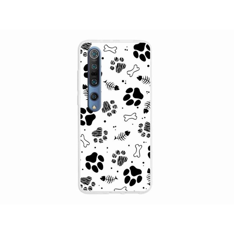 Gelový kryt mmCase na mobil Xiaomi Mi 10 - psí tlapky 1