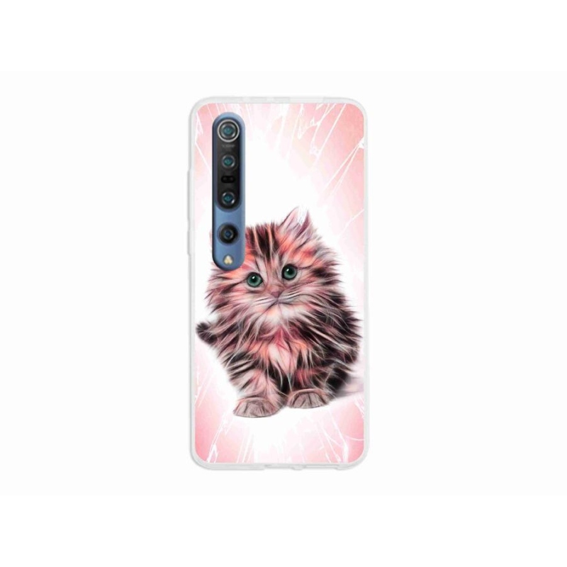Gelový kryt mmCase na mobil Xiaomi Mi 10 - roztomilé kotě